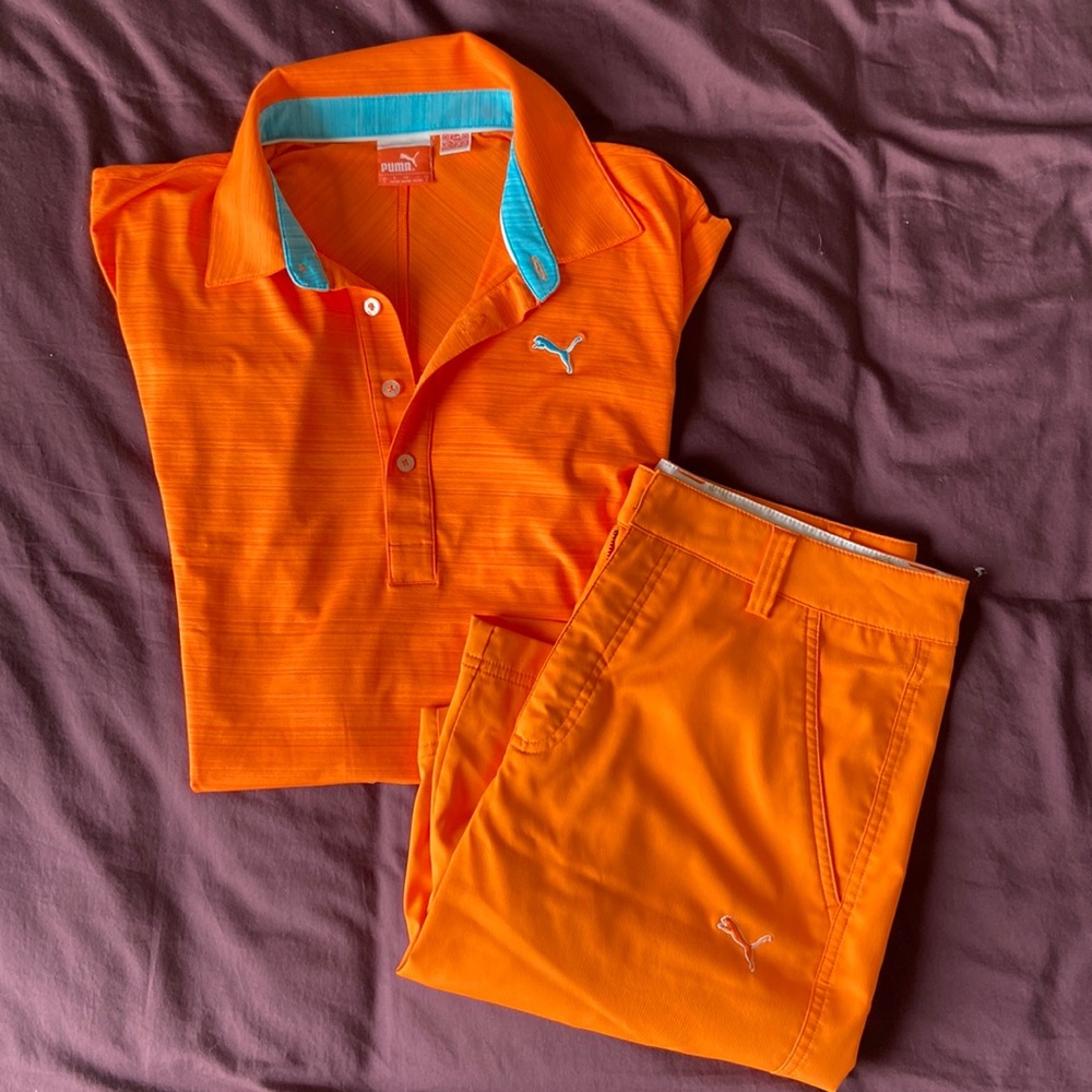 Puma Orange Golf Outfit